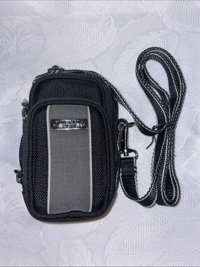 Kenneth Cole Black and Gray Compact Crossbody Belt Bag